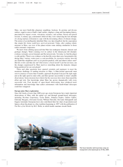 mars express: foreword Mars, our most Earth