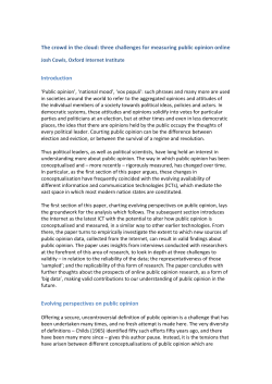 Three challenges for gauging public opinion online
