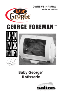 george foreman - Applica Use and Care Manuals