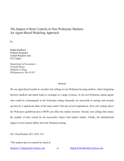 The Impact of Rent Controls in Non-Walrasian Markets: An
