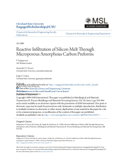 Reactive Infiltration of Silicon Melt Through Microporous Amorphous