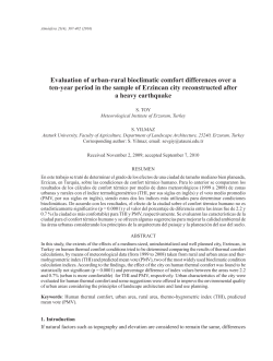 Evaluation of urban-rural bioclimatic comfort - E