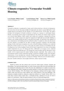 Climate-responsive Vernacular Swahili Housing