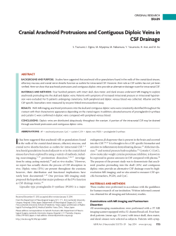 Cranial Arachnoid Protrusions and Contiguous Diploic Veins in CSF