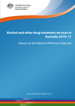Alcohol and other drug treatment services in Australia 2010