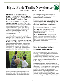 Hyde Park Trails Newsletter