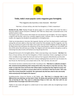 Tinkle, India`s most popular comic magazine goes