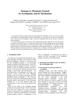 Damage to Mountain Tunnels by Earthquake and its Mechanism