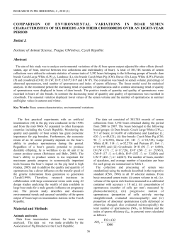 comparison of environmental variations in boar semen