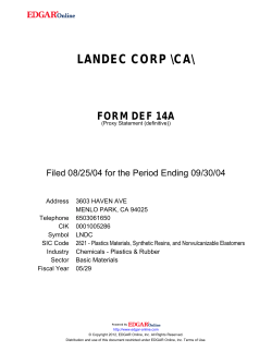 landec corp \ca - Landec Corporation
