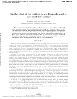 On the Effect of Tip Vortices in Low-Reynolds-Number