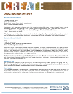 COOKING BUCKWHEAT