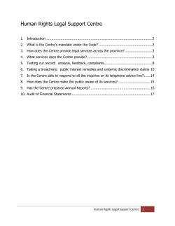 Public Information for Ontario Human Rights Review