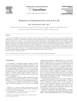 Reduction of dehydroascorbic acid at low pH - bf.uni