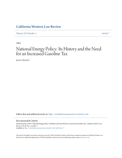 Its History and the Need for an Increased Gasoline Tax
