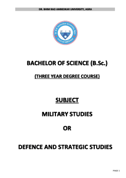 B.Sc. (MILITARY STUDIES)