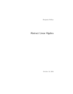 Abstract Linear Algebra - the School of Mathematics, Applied