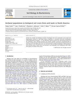 Archaeal populations in biological soil crusts from arid lands in