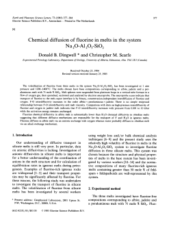 Chemical diffusion of fluorine in melts in the system Na2OAl2O3SiO2