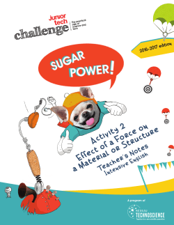 Activity 2 Effect of a Force on a Material or Structure