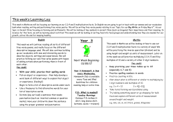 YR3 Learning Link wc 01.05.17