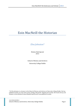 Eoin MacNeill - Revolutionary and Scholar