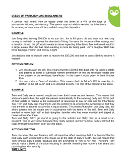 DEEDS OF VARIATION AND DISCLAIMERS A