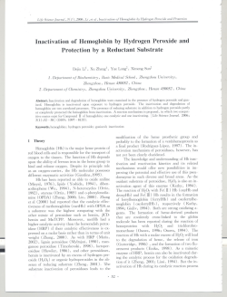 Inactivation of Hemoglobin by Hydrogen Peroxide and Protection by
