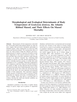 Morphological and Ecological Determinants of Body Temperature of