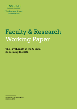 The Psychopath in the C Suite