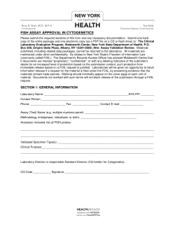 fish assay approval in cytogenetics