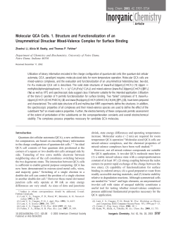 Molecular QCA Cells. 1. Structure and Functionalization of an