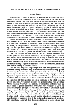 faith in secular religion: a brief reply