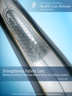 Building an Effective National Medical Device