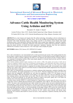 Advance Cattle Health Monitoring System Using Arduino