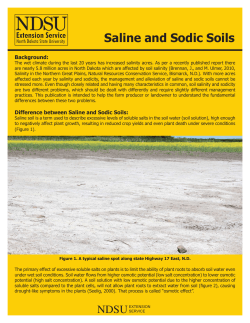 Saline and Sodic Soils