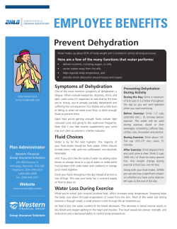 Prevent Dehydration - Western Financial Group Insurance Solutions
