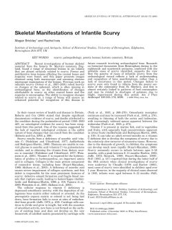 Skeletal Manifestations of Infantile Scurvy