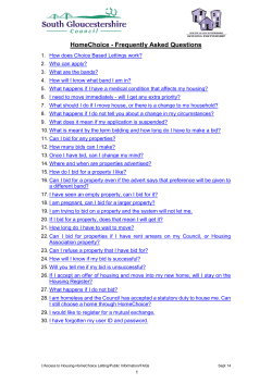 HomeChoice - Frequently Asked Questions