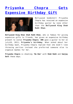 Priyanka Chopra Gets Expensive Birthday Gift