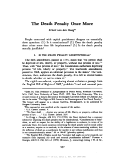 The Death Penalty Once More