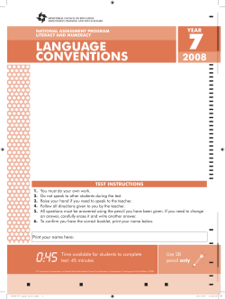 Language Convention Year 7