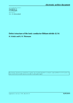 electronic archive document Defect structure of the