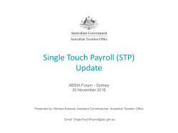 Single Touch Payroll (STP) Update