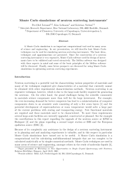 Monte Carlo simulations of neutron scattering instruments