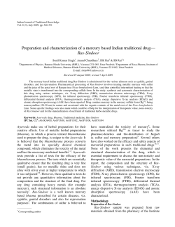 Preparation and characterization of a mercury based Indian