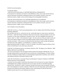 Fall 2013 Course Descriptions