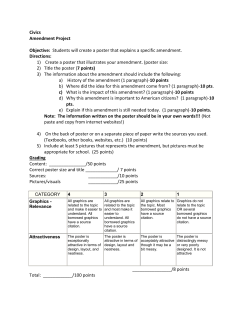 Civics Amendment Project Objective: Students will create a poster