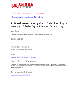 A break-even analysis of delivering a memory clinic by