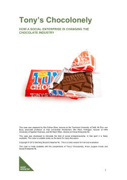 Tony`s Chocolonely - Social Enterprise NL